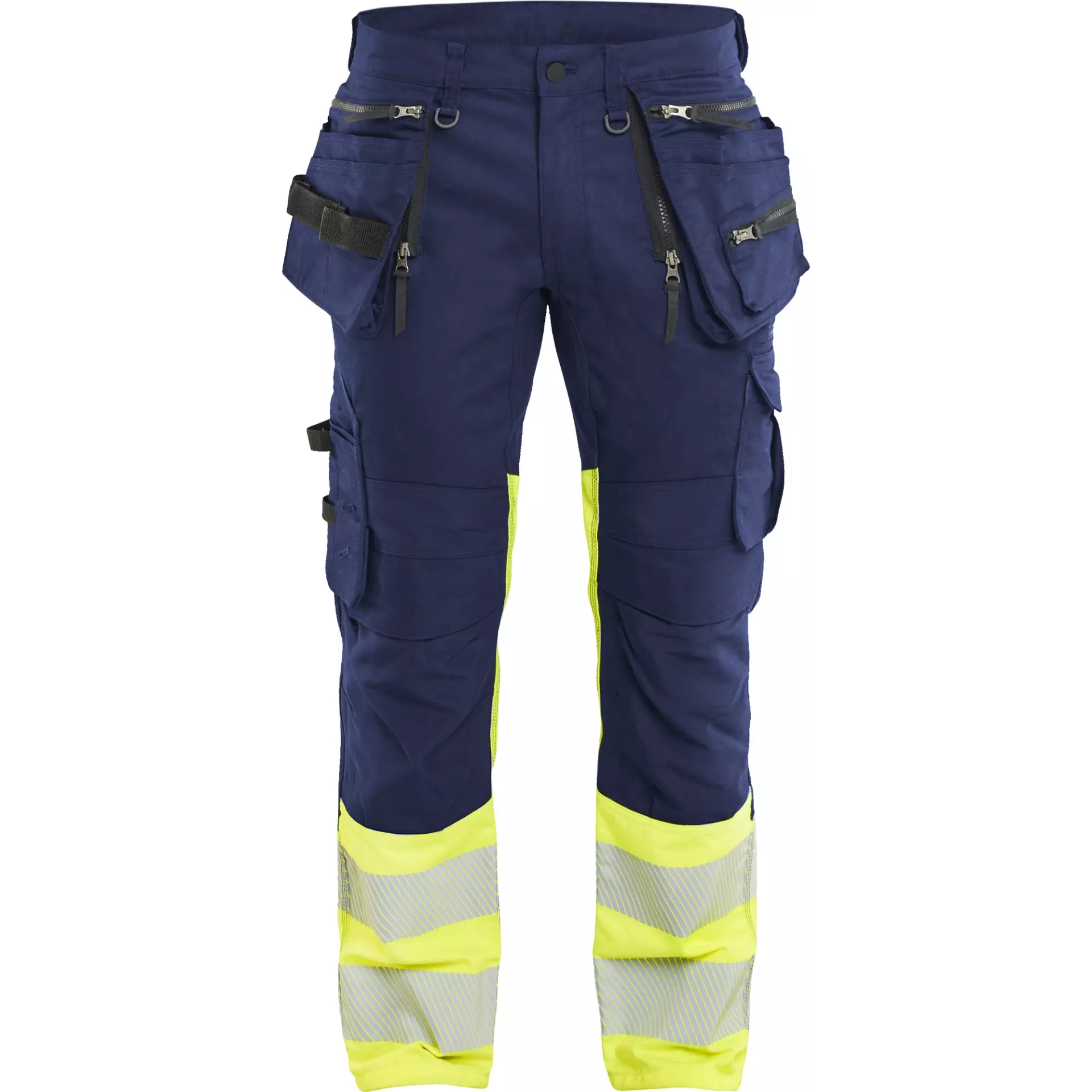 Blåkläder 113011498933, High-Vis Holster Trousers, Stretch, Dark Blue/Hi-Vis Yellow