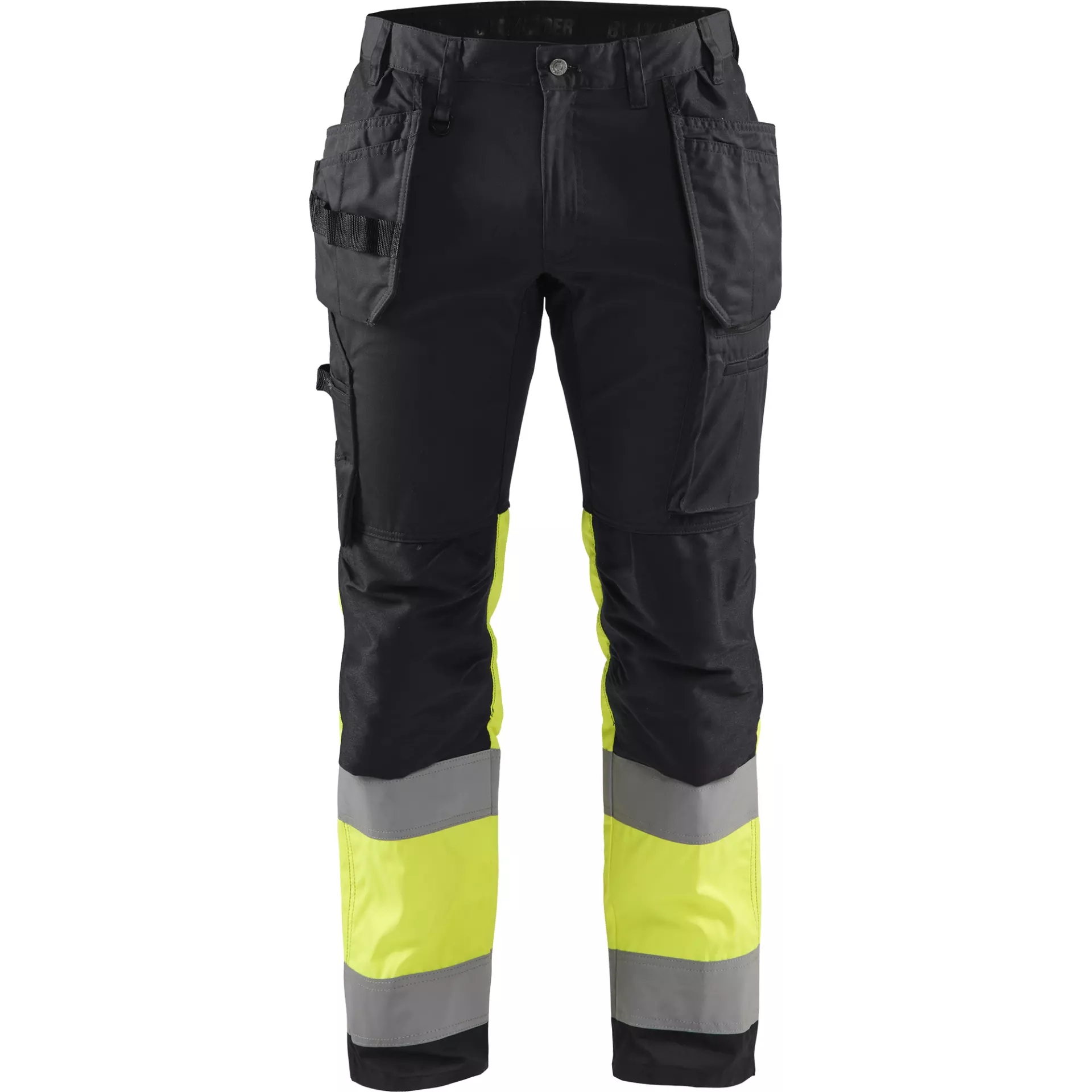 Blåkläder 155818119933, Warnschutz Stretch Handwerkerhose, Schwarz/Warngelb