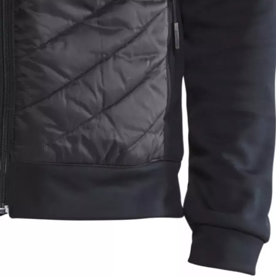 **Elastische Bündchen an Ärmeln und Saum** sorgen für einen anliegenden, bequemen Sitz und helfen, die Wärme am Körper zu halten.