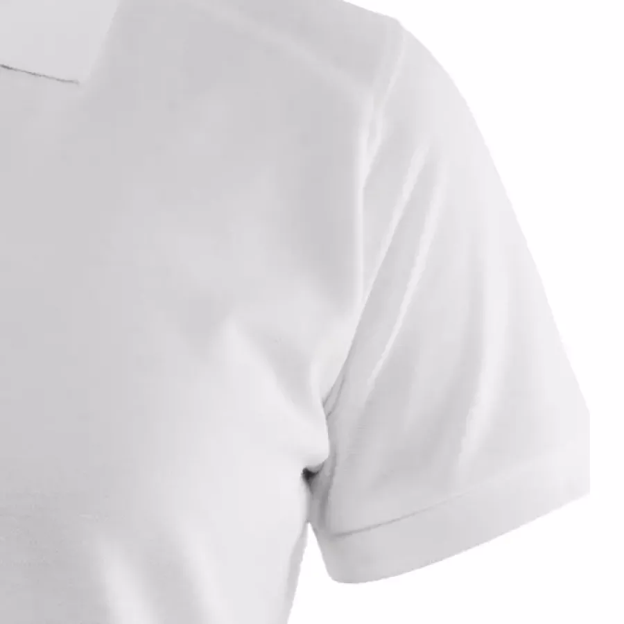 **Short Sleeves with Ribbed Cuffs** offer easy movement while maintaining a neat, structured finish.