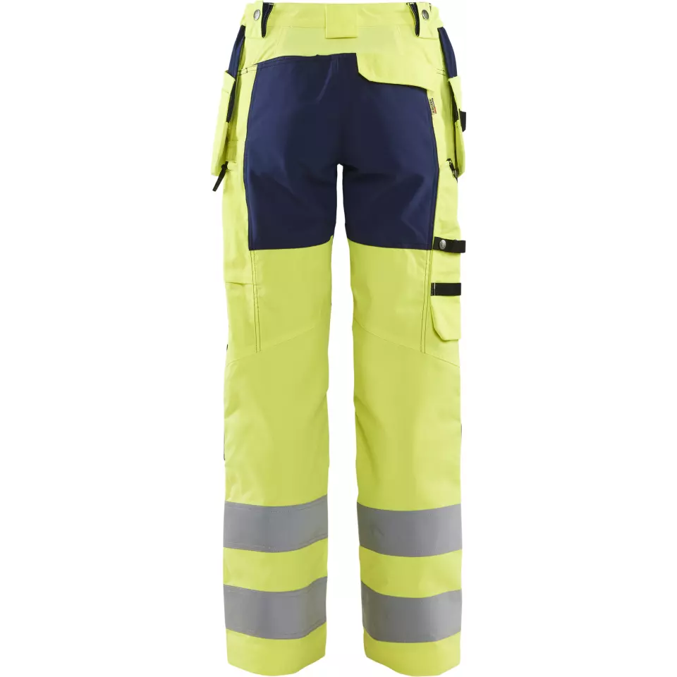 Blåkläder 716318113389, Women's High-Vis Holster Pants, Stretch, High-Vis Yellow/Navy Blue, image 4, gallery thumbnail