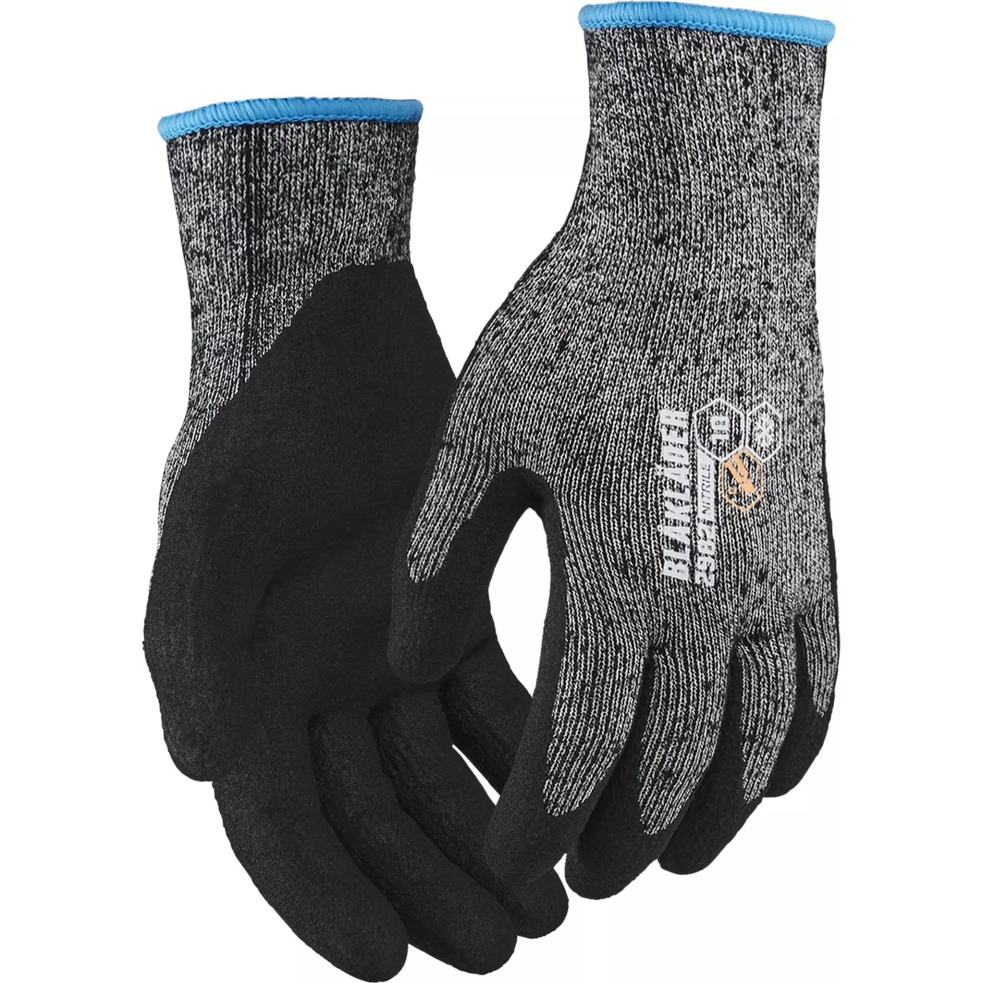 Blåkläder 298214079900, Lined Nitrile Coated Cut Protection Glove, C, Black