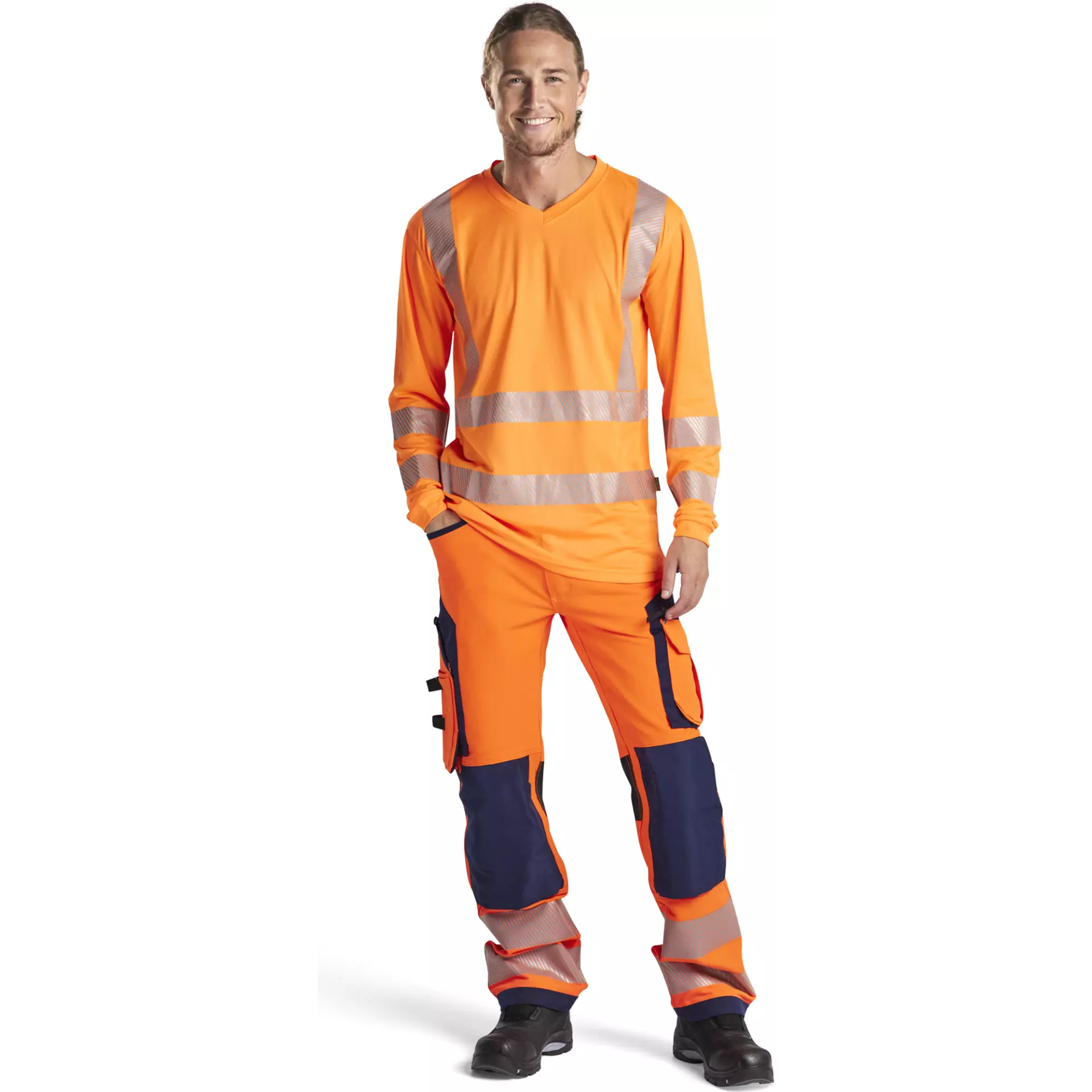 Blåkläder 338510135300, High-Vis Long-Sleeve T-Shirt With UV Protection, Hi-Vis Orange, image 5