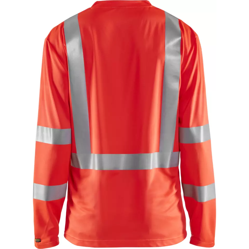 Blåkläder 338310115500, High-Vis Long-Sleeve T-Shirt With UV Protection, High-Vis Red, image 4, gallery thumbnail