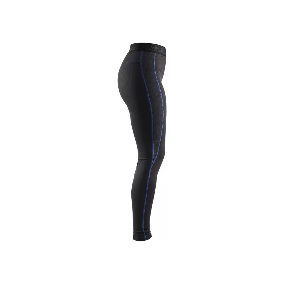 Blåkläder 720217079985, LIGHT Women's Base Layer Set, Black/Bright Blue, image 9, gallery thumbnail