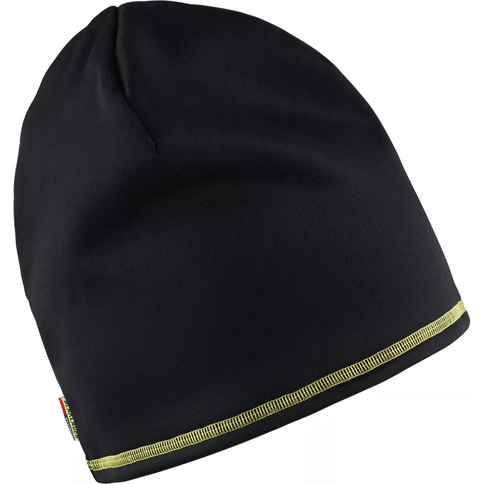 Blåkläder 202325329935, Fleece Beanie, Black/Yellow, image 2, gallery thumbnail