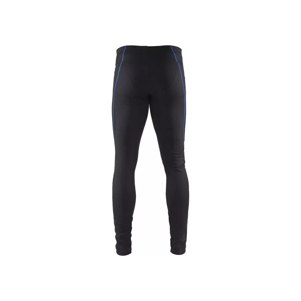 Blåkläder 184017079985, LIGHT Long Base Layer Pants, Black/Bright Blue, image 2, gallery thumbnail