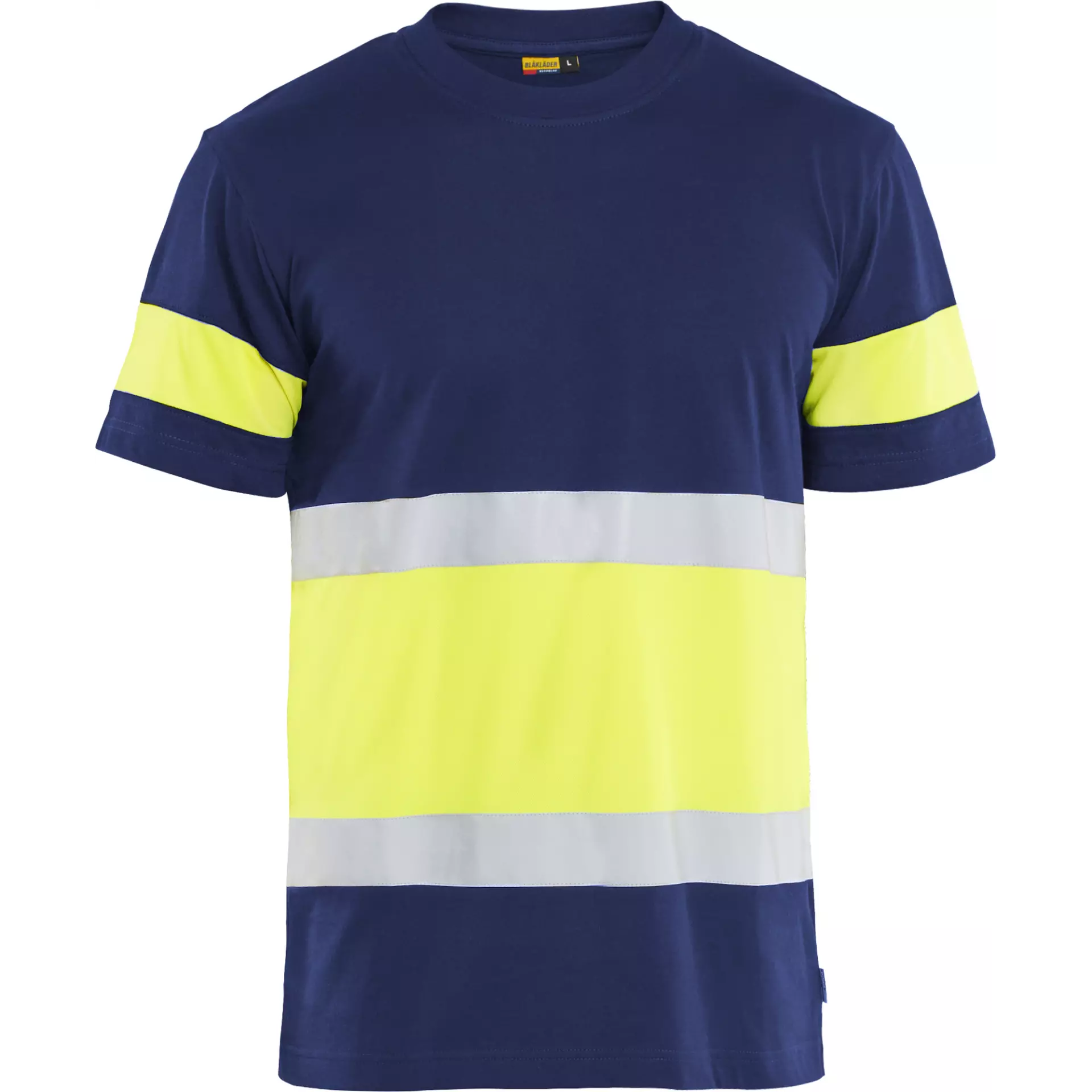 Blåkläder 338710308833, High-Vis T-Shirt, Navy Blue/Hi-Vis Yellow, image 1