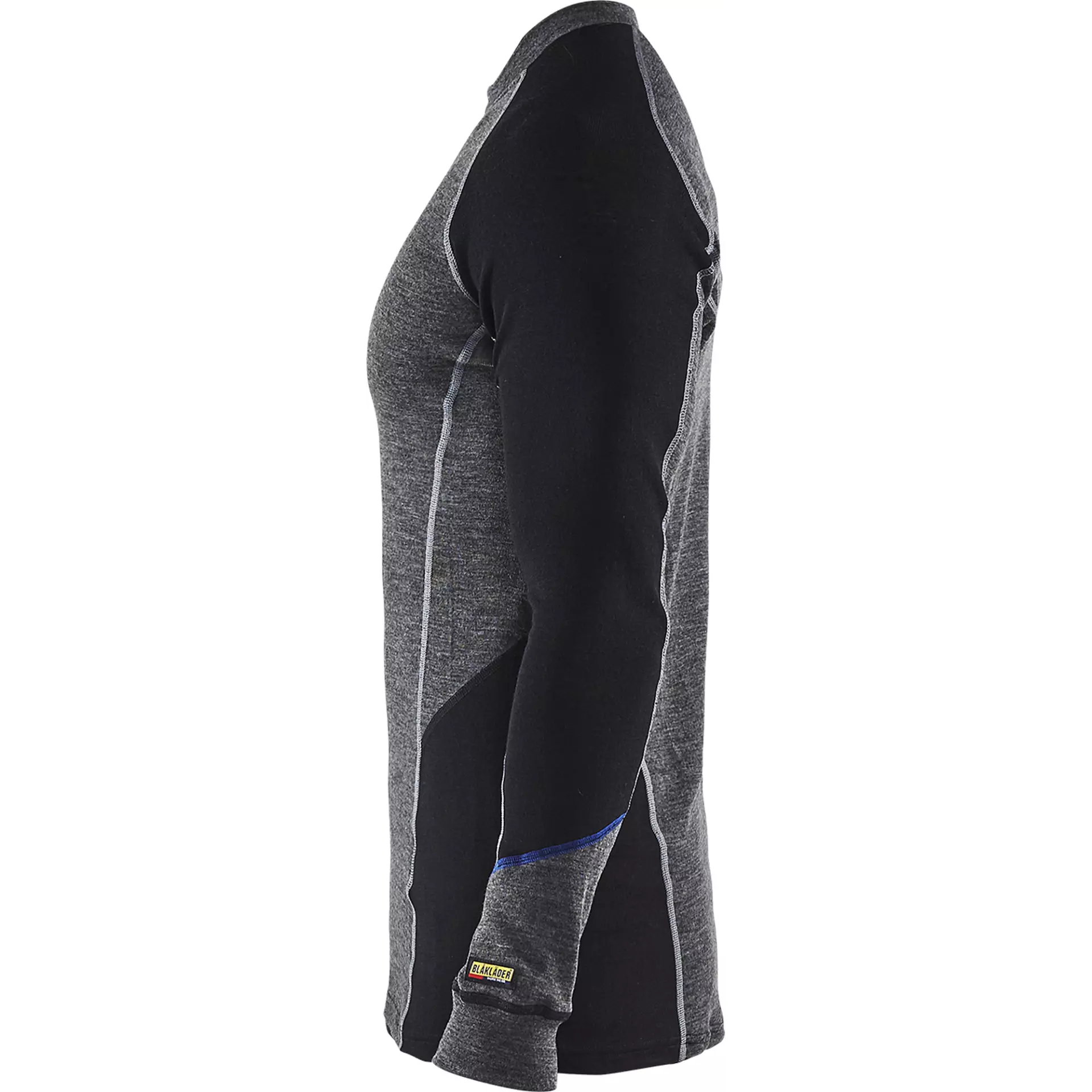 Blåkläder 489717329699, WARM Base Layer Shirt, 100% Merino Wool, Gray/Black, image 3