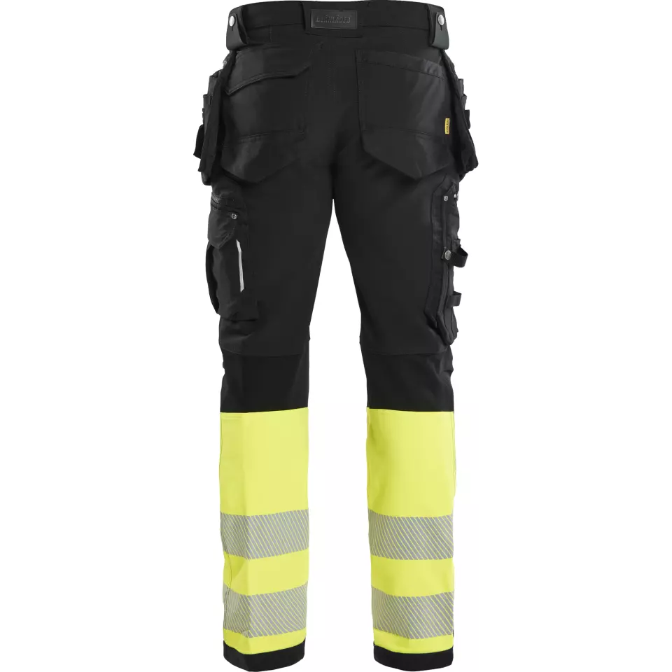 Blåkläder 199316429933, High-Vis Holster Pants, 4-Way Stretch, Black/Hi-Vis Yellow, image 4, gallery thumbnail