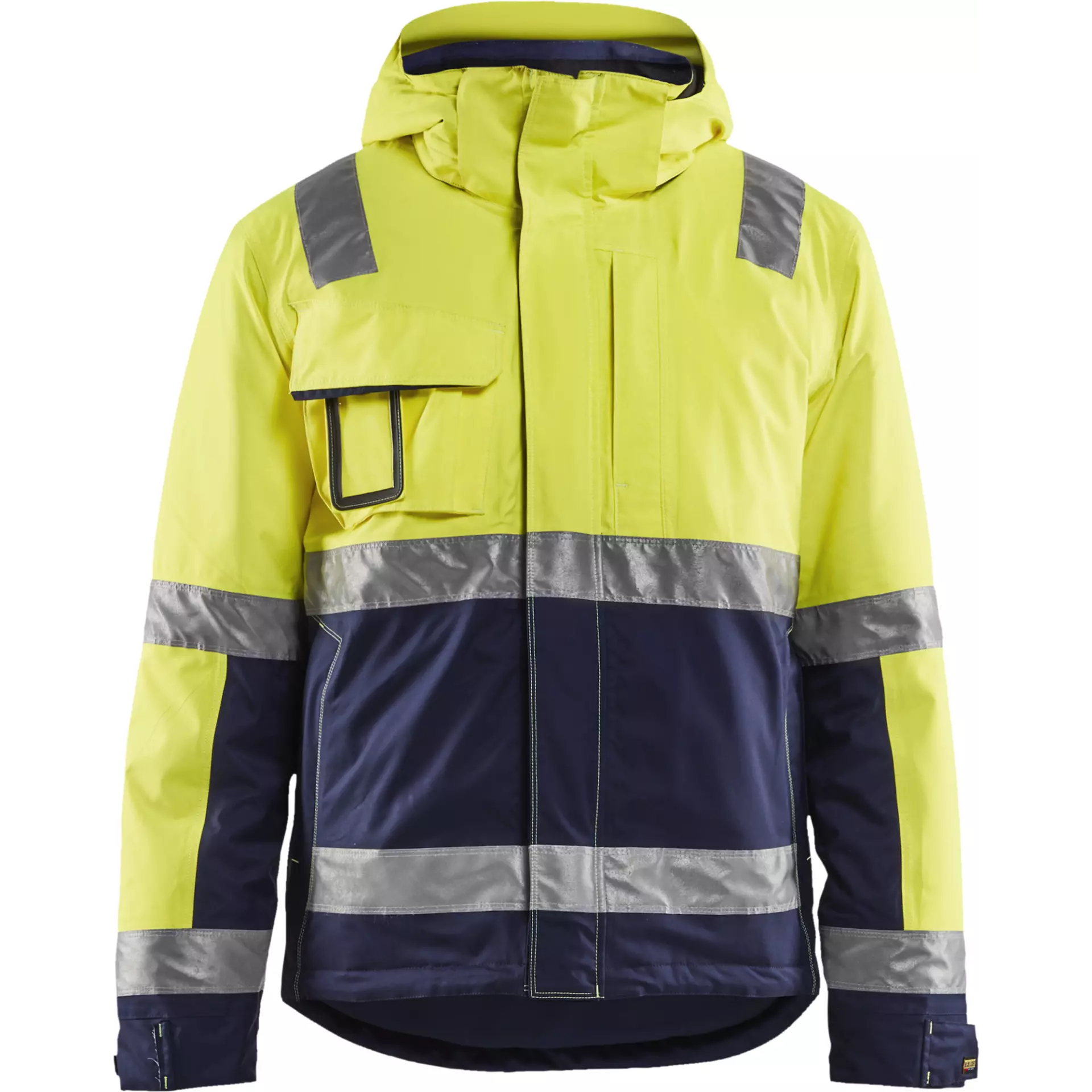 Blåkläder 487019873389, High-Vis Winterjacke, Warngelb/Dunkelblau