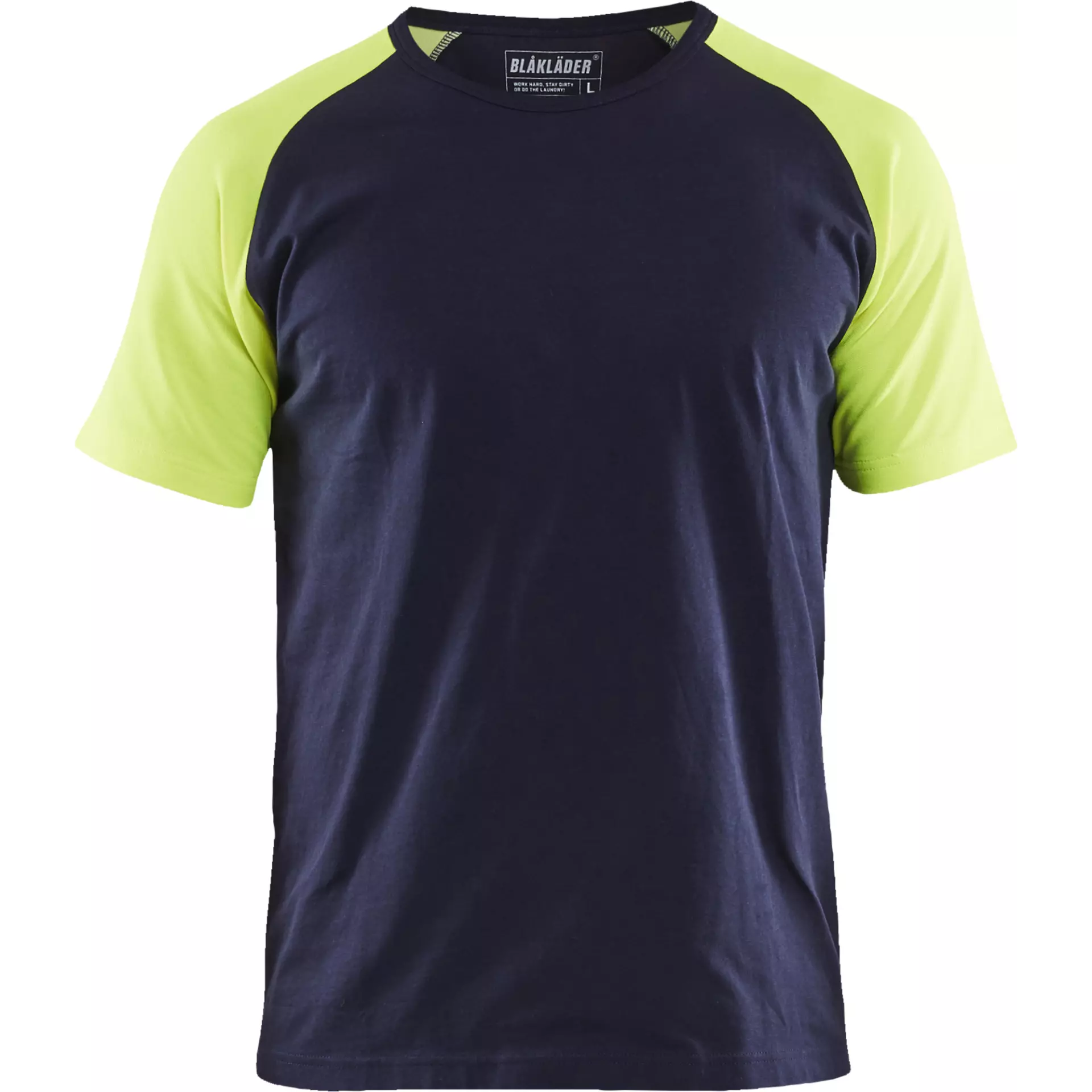 Blåkläder 351510308833, T-Shirt, Dark Blue/Yellow