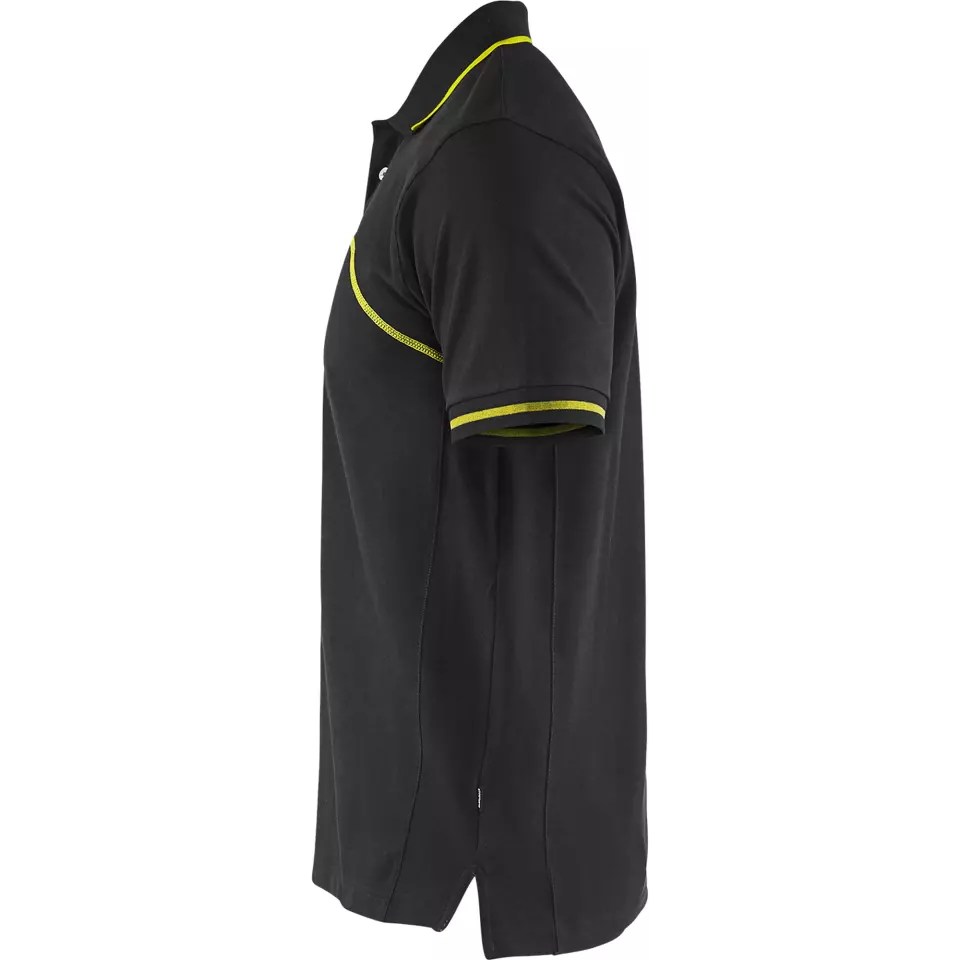 Blåkläder 338910509933, Polo Shirt, Black/Yellow, image 3, gallery thumbnail