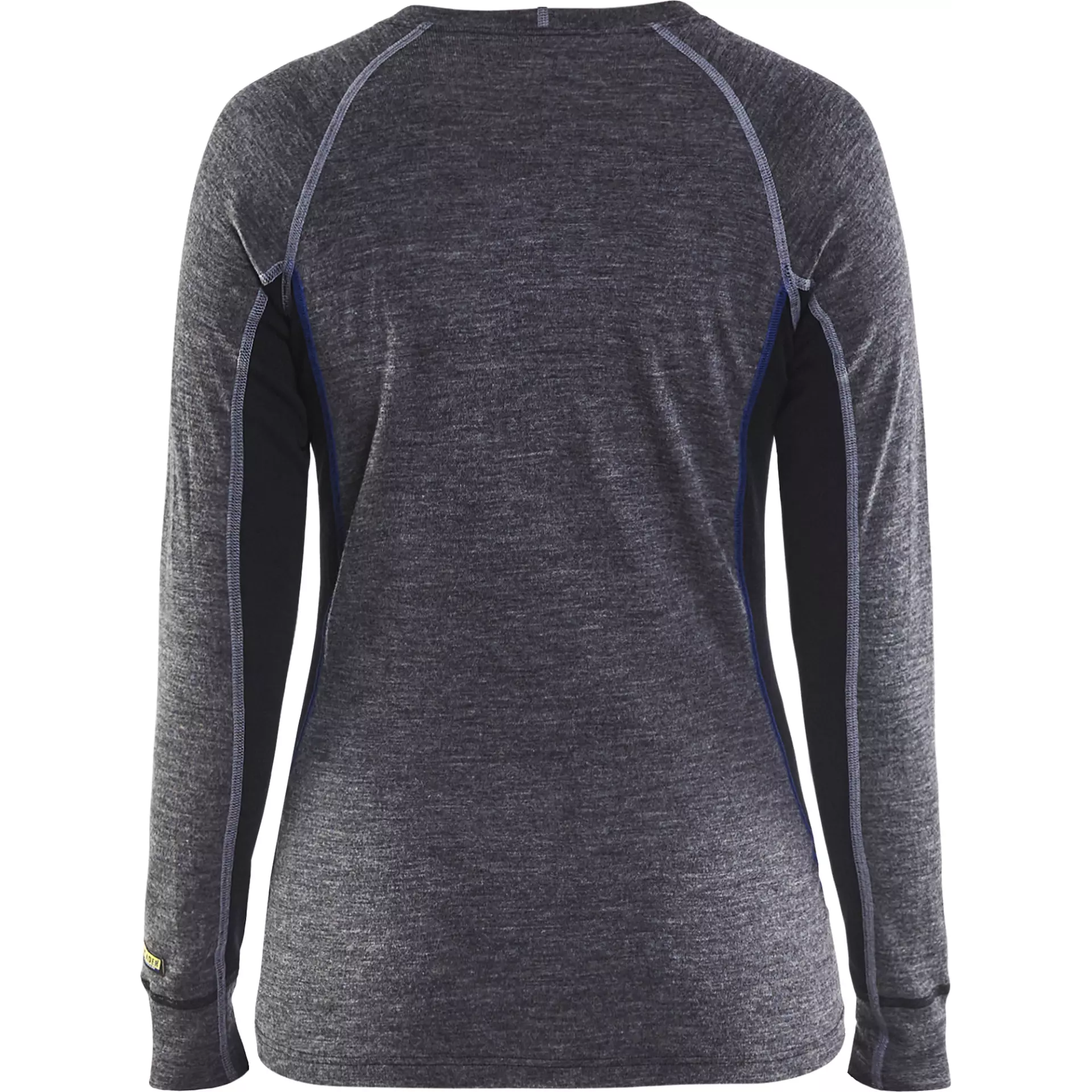 Blåkläder 720017329699, WARM Women's Long-Sleeved Base Layer Shirt, 100% Merino Wool, Gray/Black, image 4