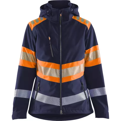 Blåkläder Naisten high-vis softshell-takki, tummansininen/huomio-oranssi