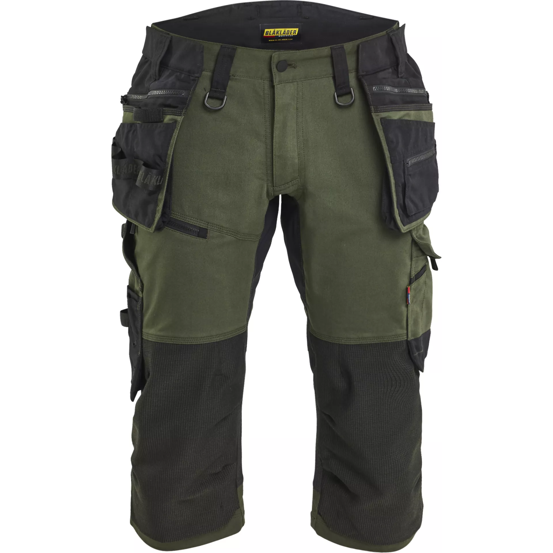 Blåkläder 197711494298, STRIKER Stretch Pirate Trousers, Forest Green/Black
