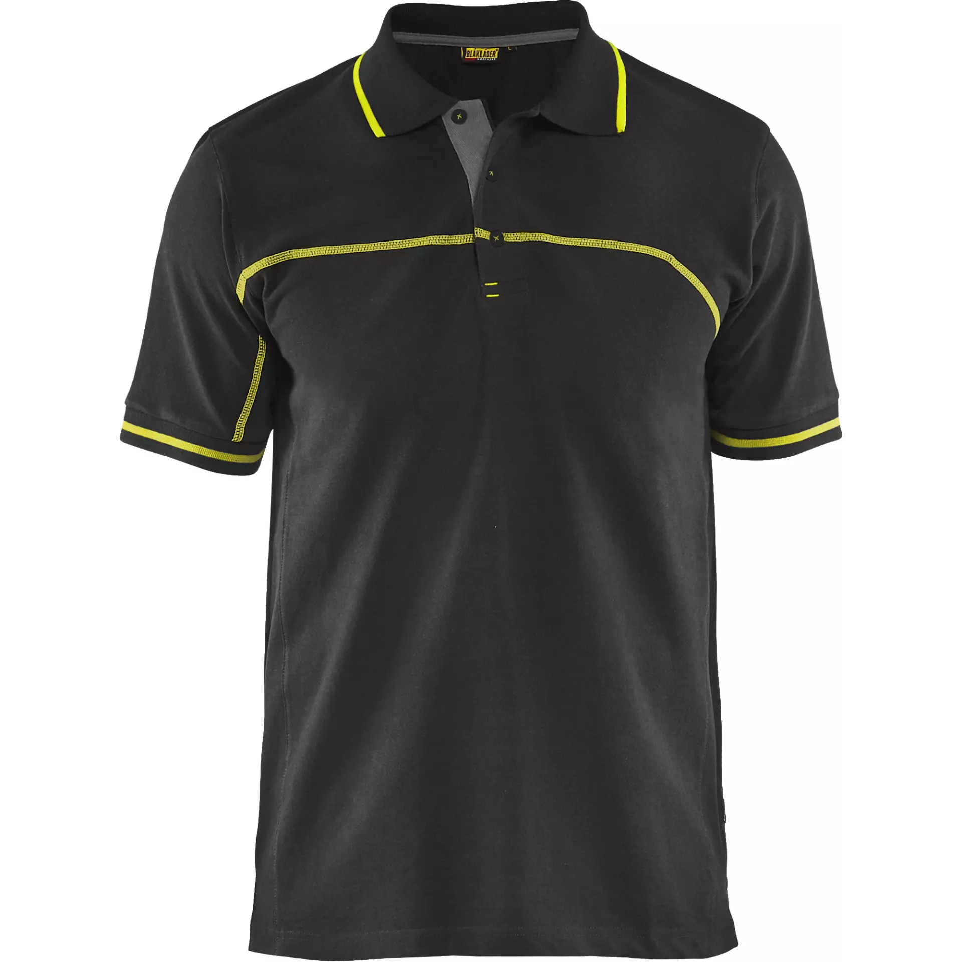 Blåkläder 338910509933, Polo Shirt, Black/Yellow