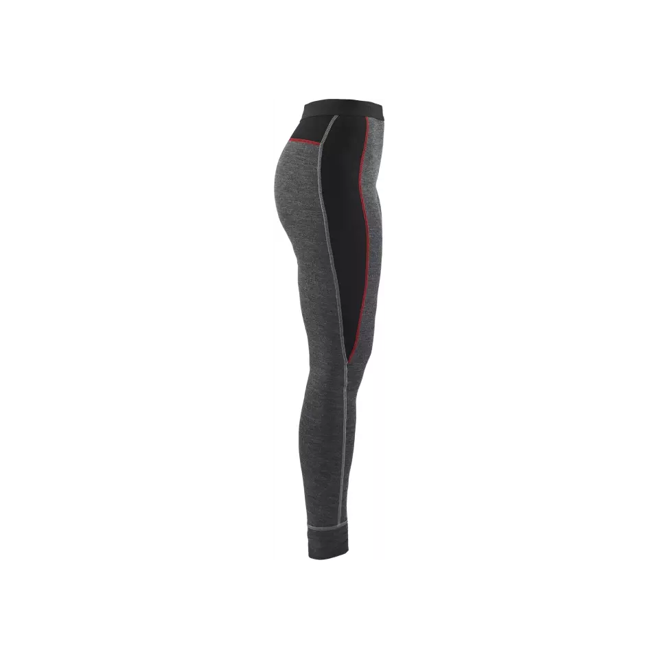 Blåkläder 724517369699, XWARM Women's Long Base Layer Pants, 100% Merino Wool, Gray/Black, image 4, gallery thumbnail