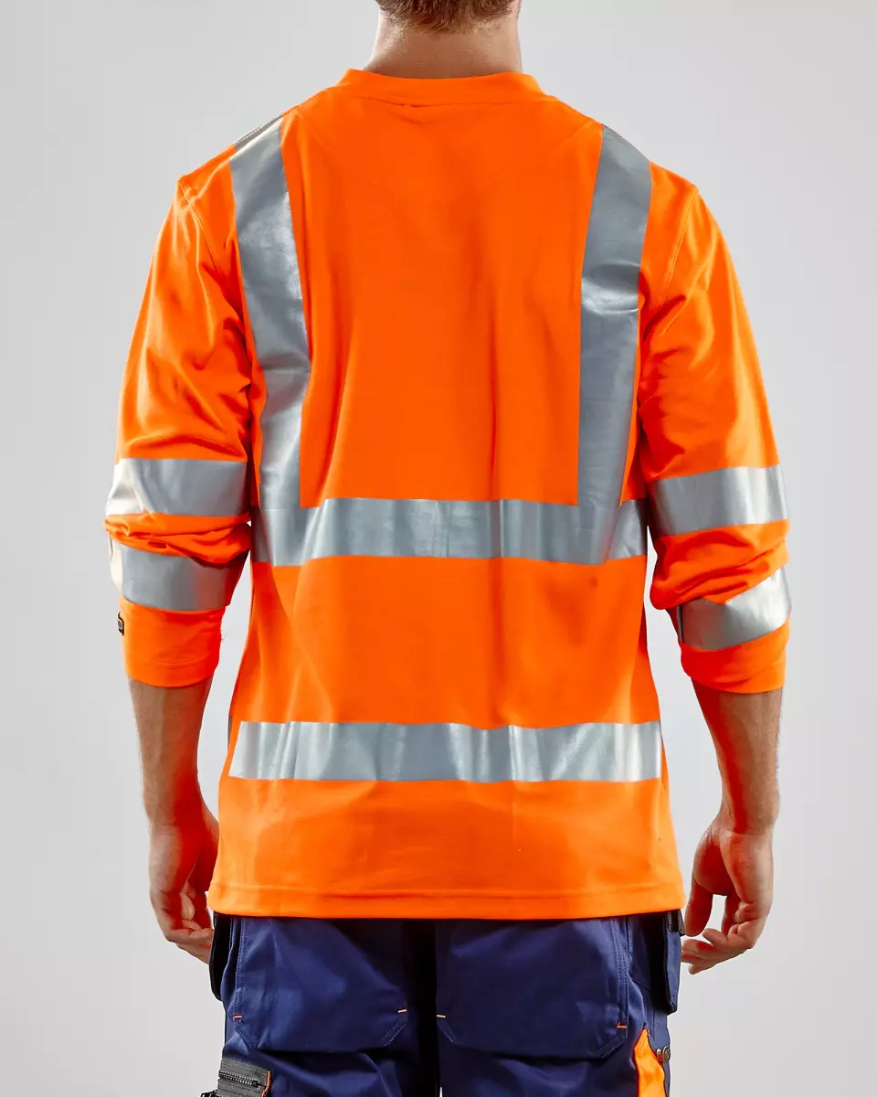 Blåkläder 338110705300, High-Vis Long-Sleeve T-Shirt With UV Protection, Hi-Vis Orange, image 5, gallery thumbnail