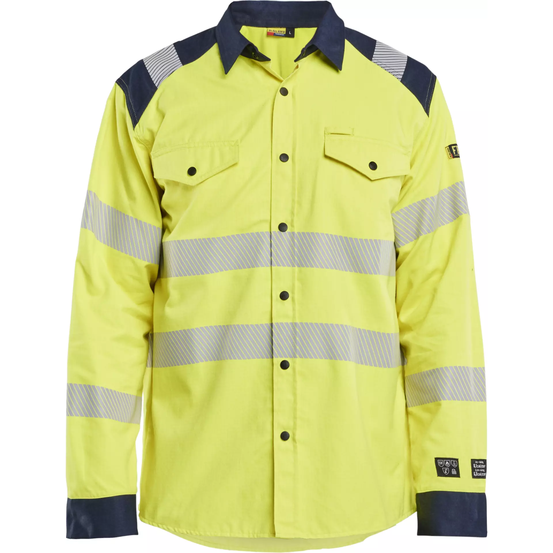 Blåkläder 323915173389, Multinorm-Hemd, Gelb/Dunkelblau