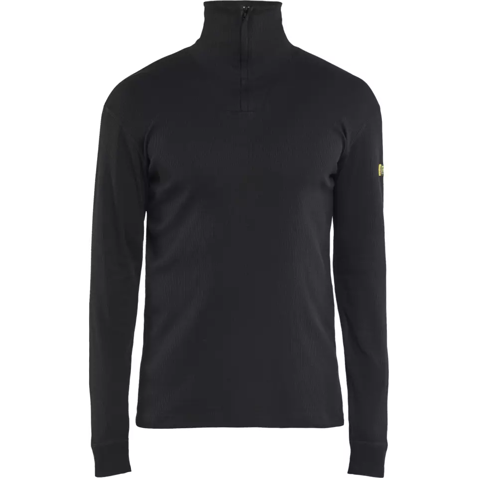 Blåkläder 489817649900, Flame Retardant Long Sleeve Base Layer Shirt, Black, image 1, gallery thumbnail