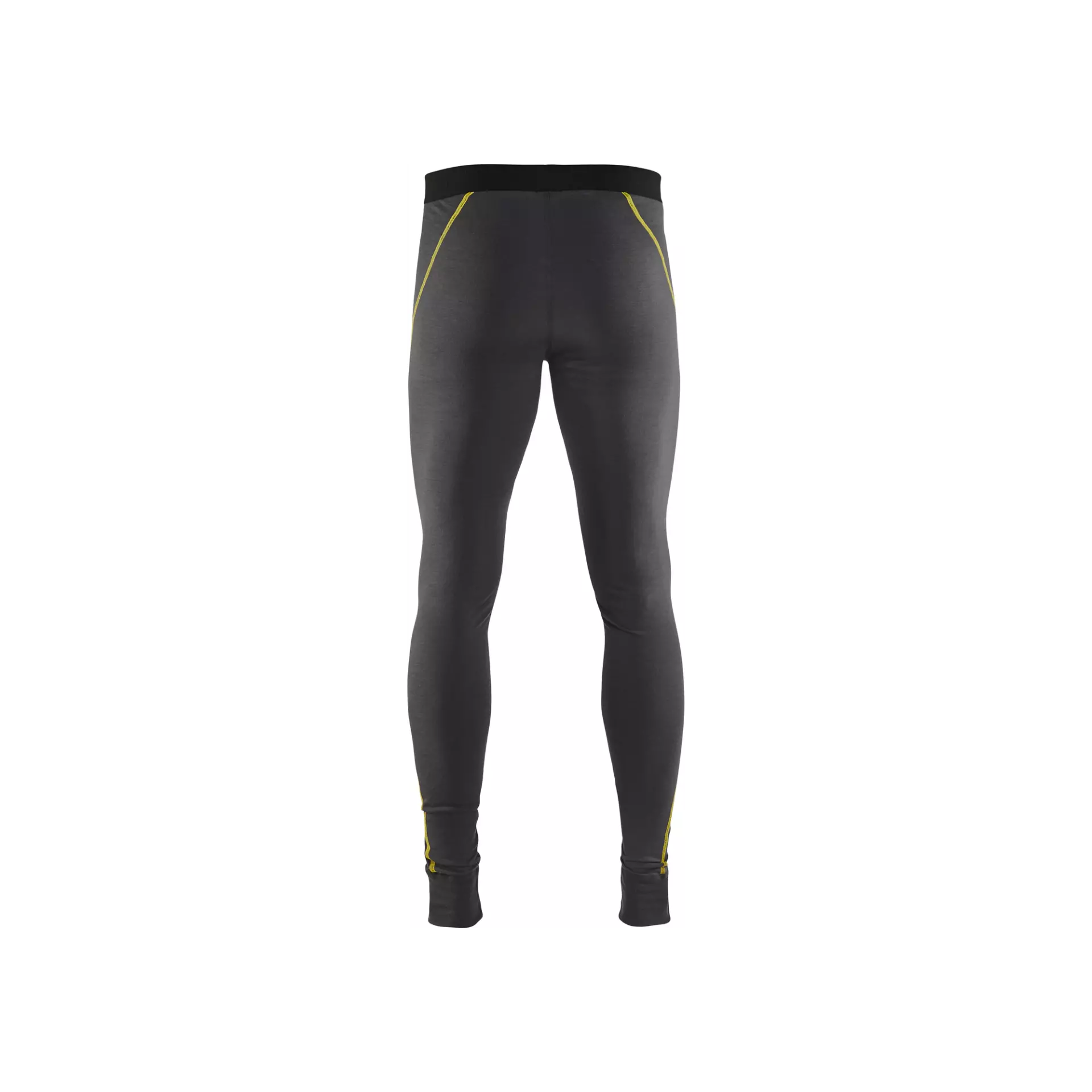 Blåkläder 184417349835, XLIGHT Long Base Layer Pants, 100% Merino Wool, Dark Gray/Yellow, image 3