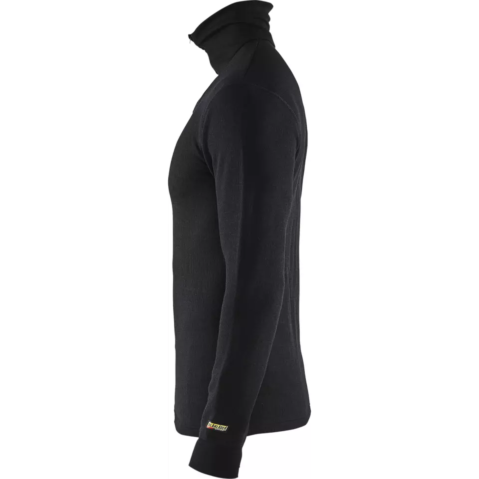 Blåkläder 489417069900, XWARM Base Layer Shirt, 70% Merino Wool, Black, image 3, gallery thumbnail