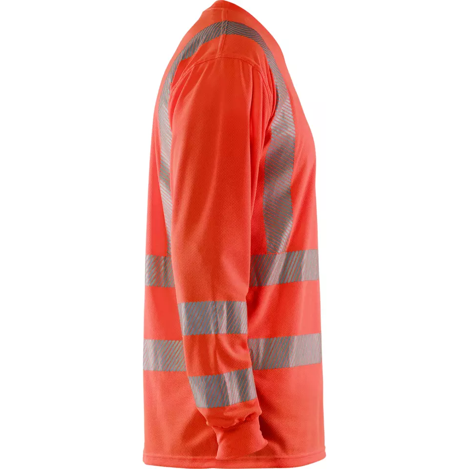 Blåkläder 338510135500, High-Vis Long-Sleeve T-Shirt With UV Protection, High-Vis Red, image 2, gallery thumbnail