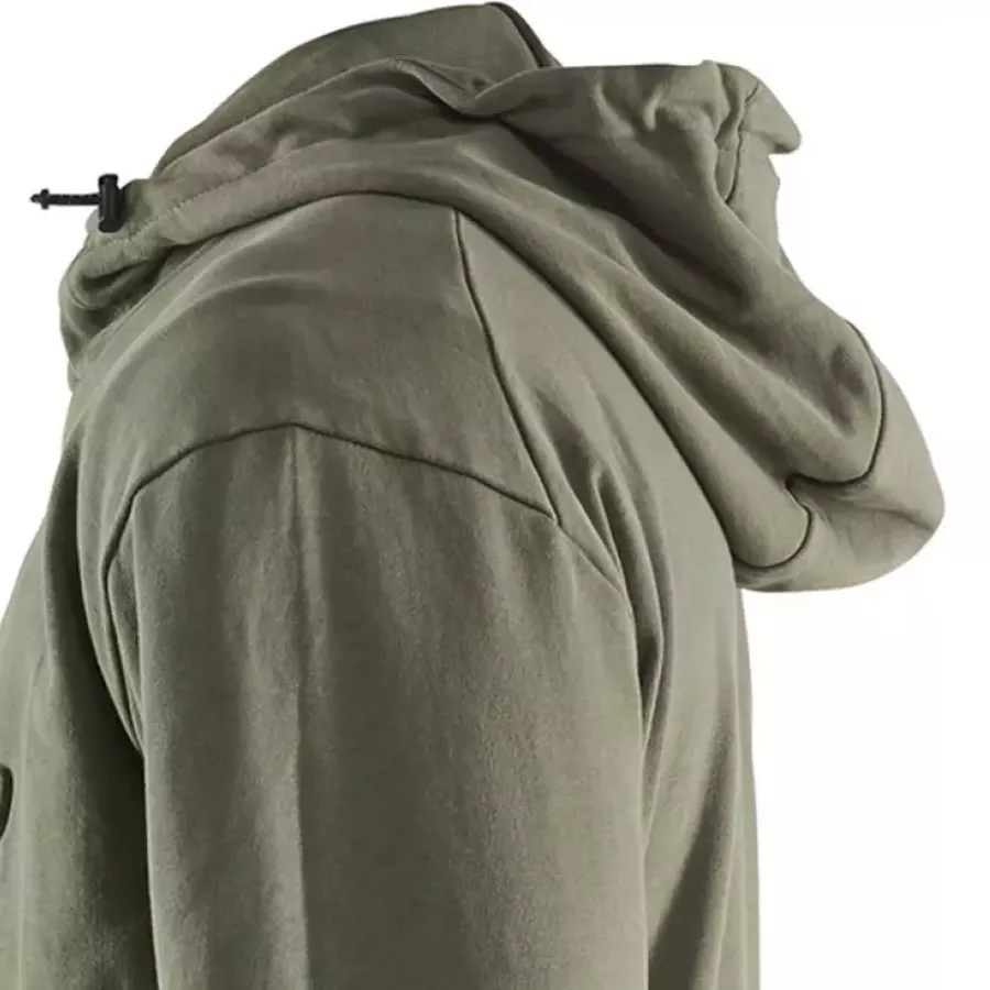 **Feste Kapuze** bietet dir zuverlässigen Schutz, der an Ort und Stelle bleibt, wenn sich das Wetter ändert.