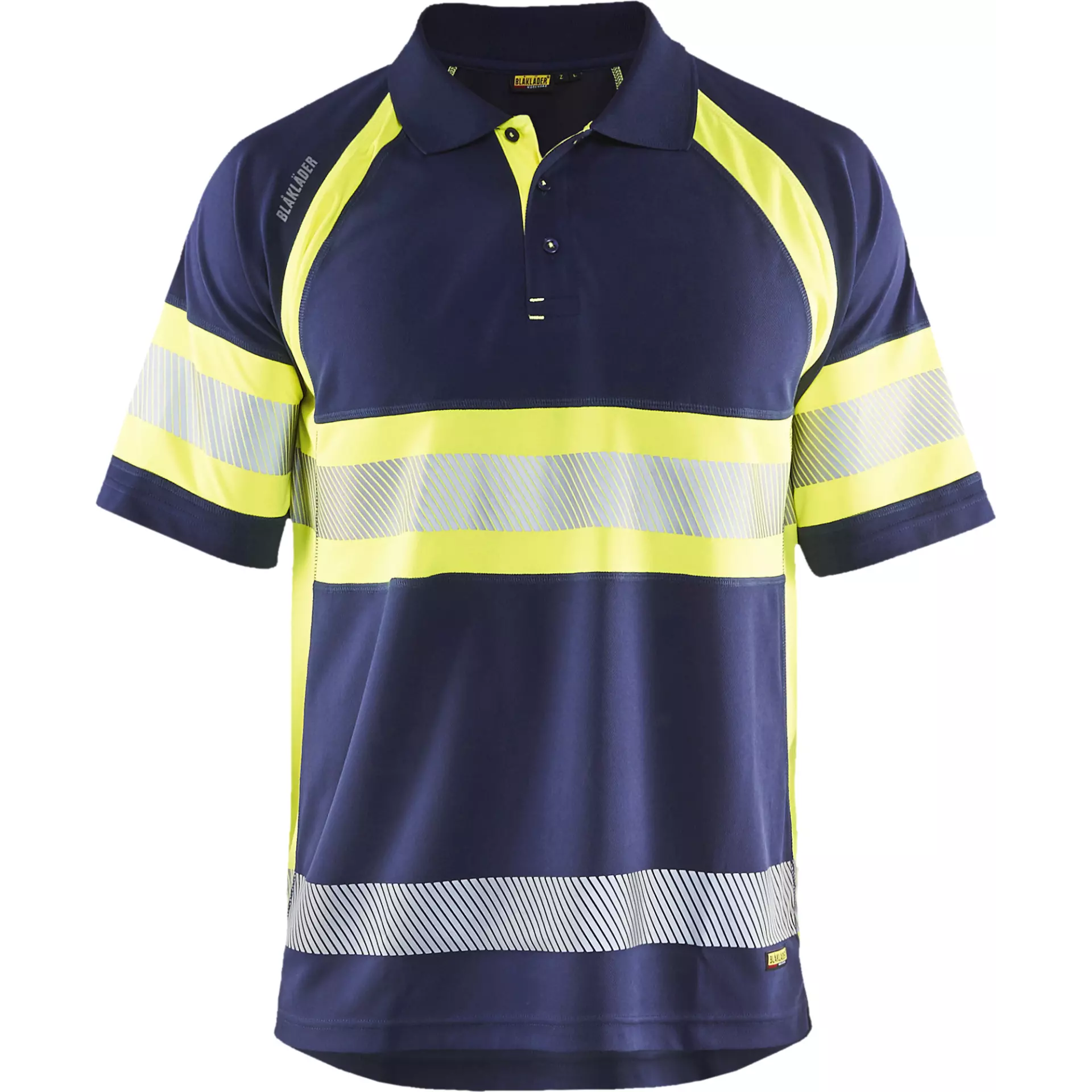Blåkläder 333810518933, High-Vis Polo Shirt with UV Protection, Dark Blue/High-Vis Yellow