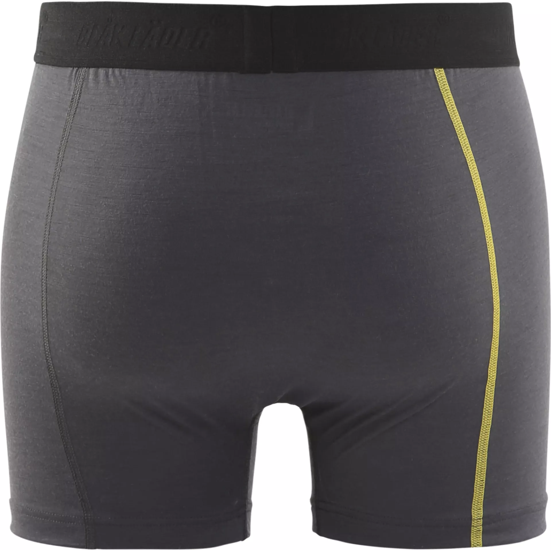 Blåkläder 184717349835, XLIGHT Boxers, 100% Merino Wool, Dark Gray/Yellow, image 4