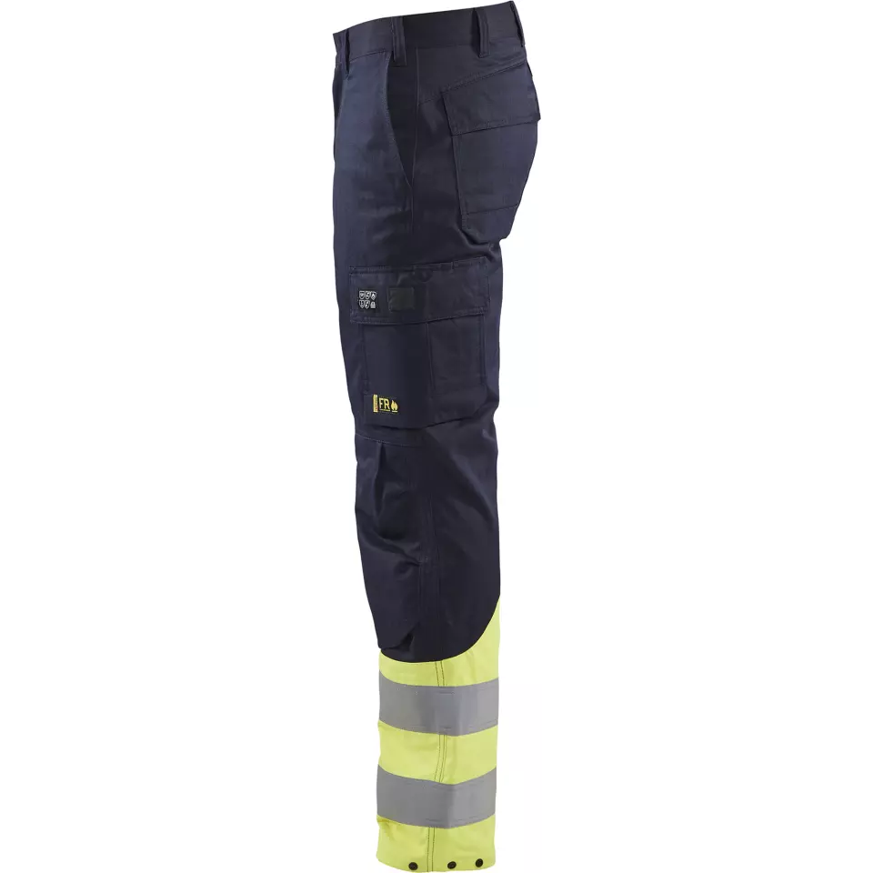 Blåkläder 170515198933, Work Pants With Inherent Flame Protection, Steel, Dark Blue/Yellow, image 3, gallery thumbnail