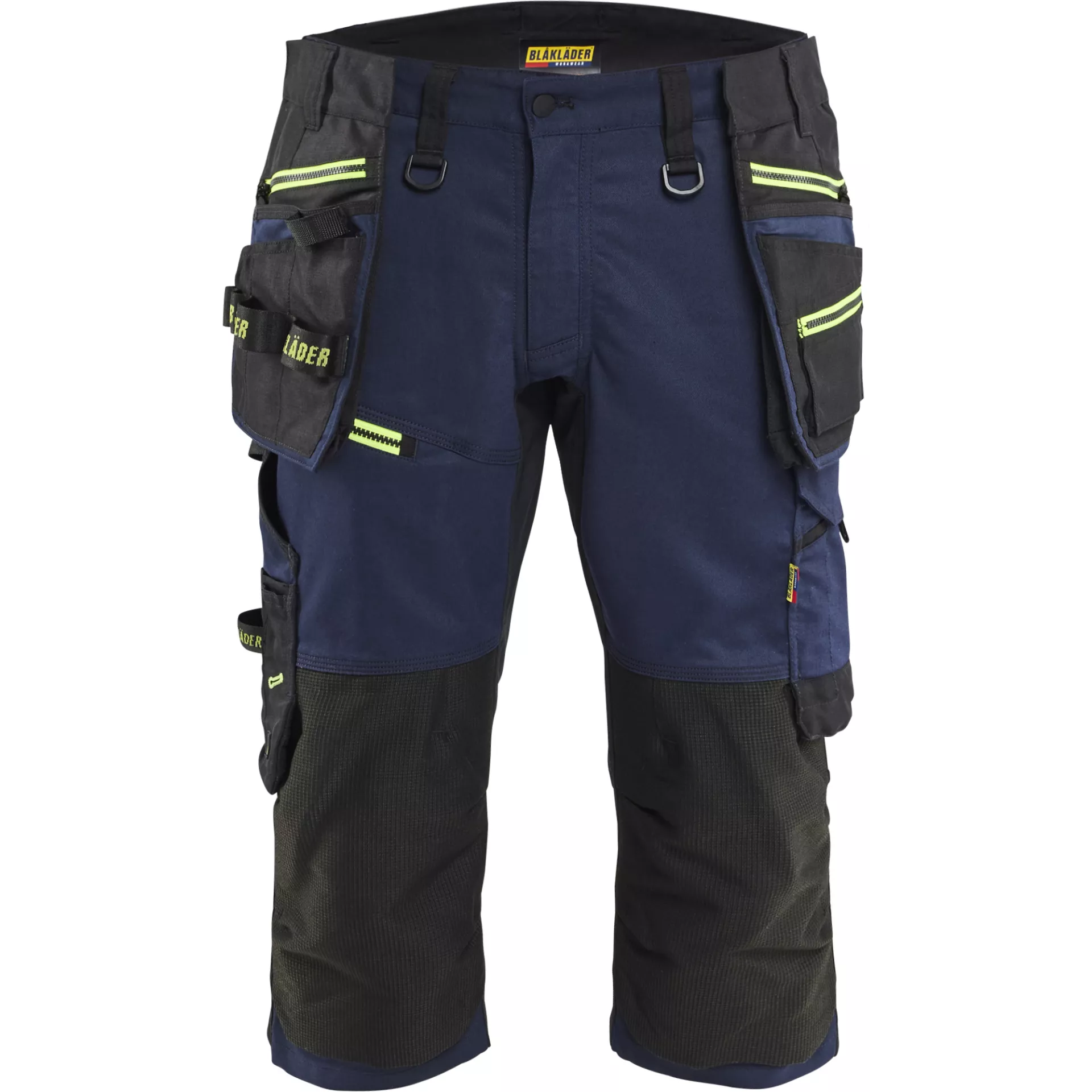 Blåkläder 197711498633, STRIKER Pirate Trousers Stretch, Dark Navy/Hi-Vis Yellow