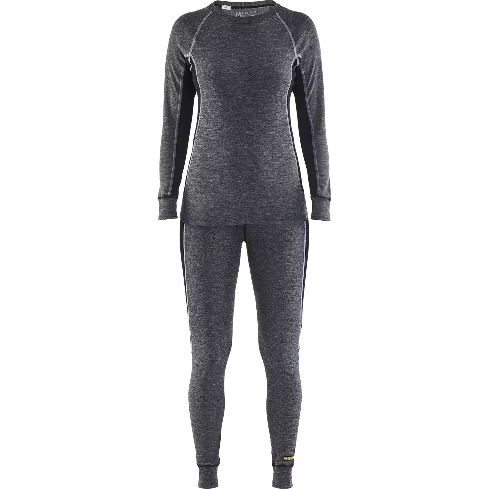 Blåkläder 720117329699, WARM Naisten pitkät alushousut, 100% merinovilla, harmaa/musta, image 6