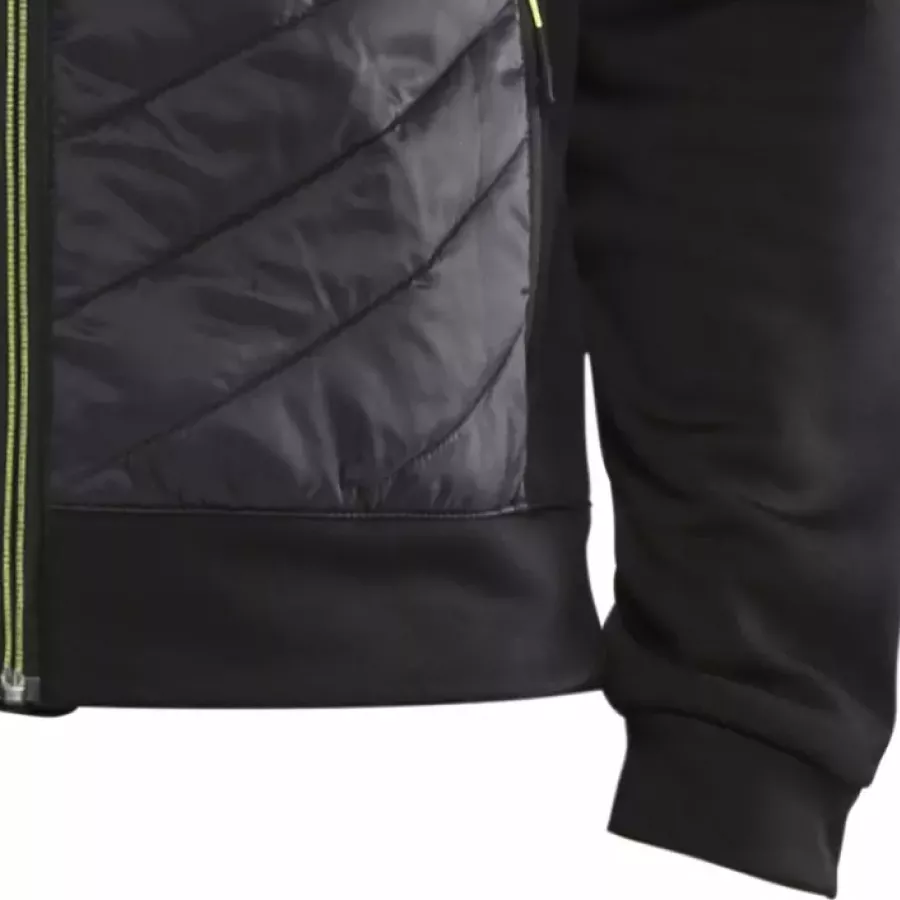 **Elastische Bündchen an Ärmeln und Saum** sorgen für einen anliegenden, bequemen Sitz und helfen, die Wärme am Körper zu halten.