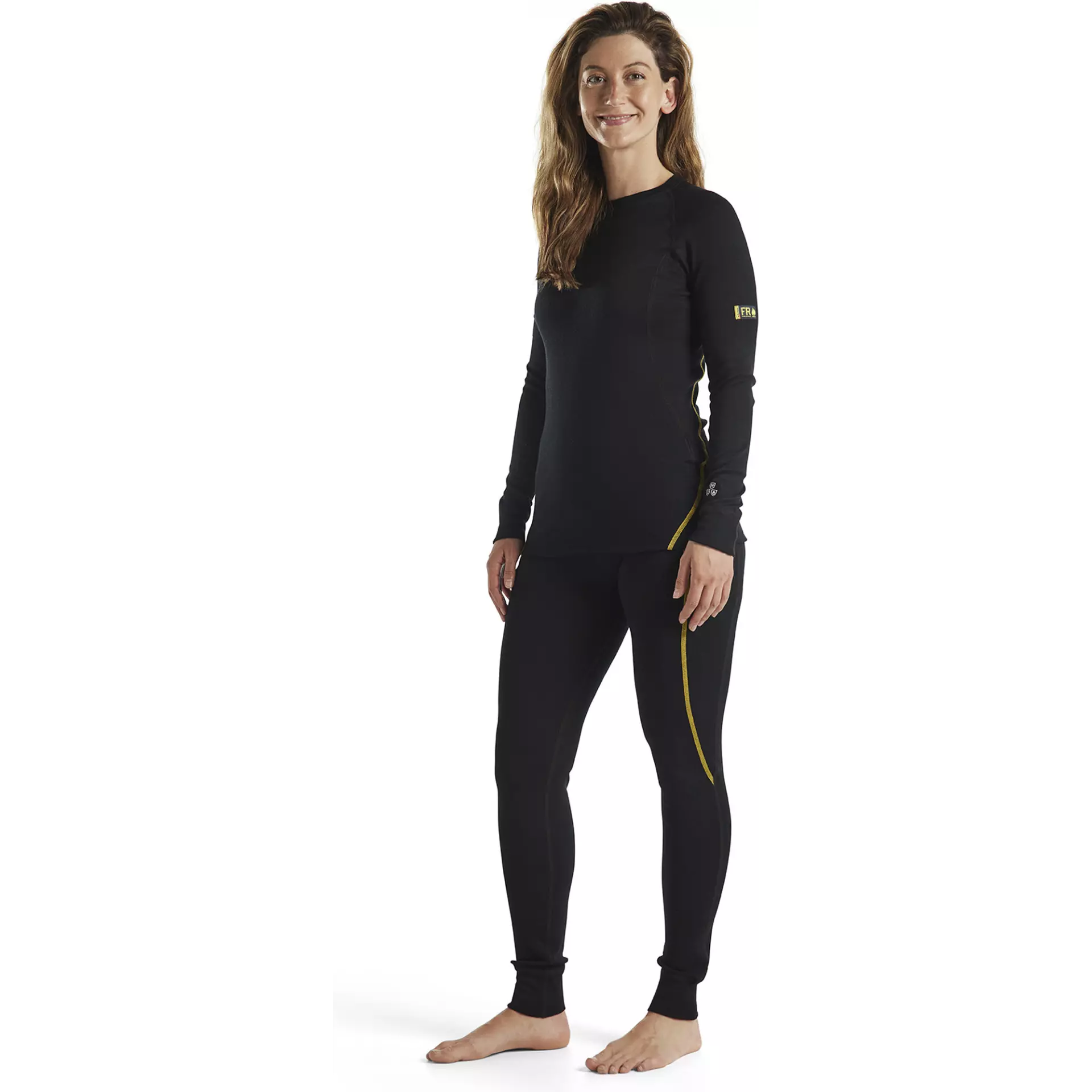 Blåkläder 721310759900, Women's Flame Retardant Long Sleeve Base Layer Shirt, 68% Merino Wool, Black, image 4
