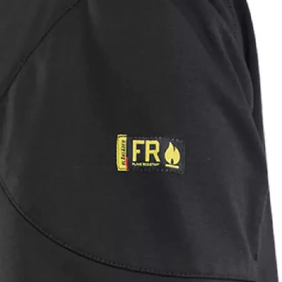 **Flame-Resistant Material** delivers protective comfort without compromising ease of wear.