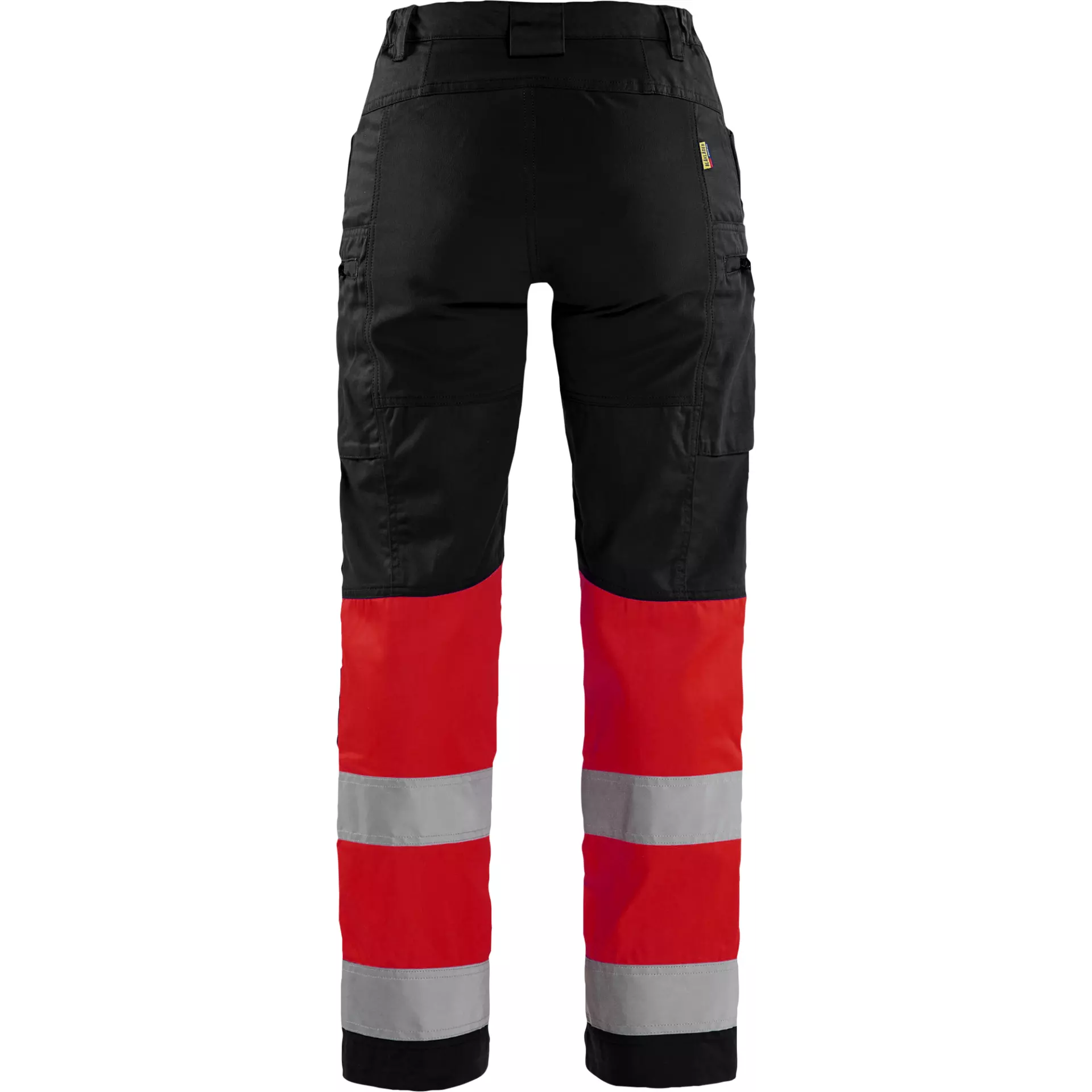 Blåkläder 716118119955, Women's High-Vis Stretch Pants, Black/High-Vis Red, image 4