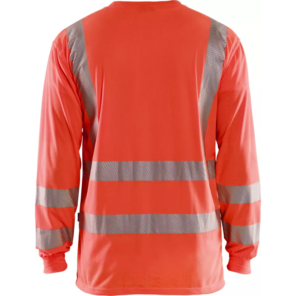 Blåkläder 338510135500, High-Vis Long-Sleeve T-Shirt With UV Protection, High-Vis Red, image 4, gallery thumbnail