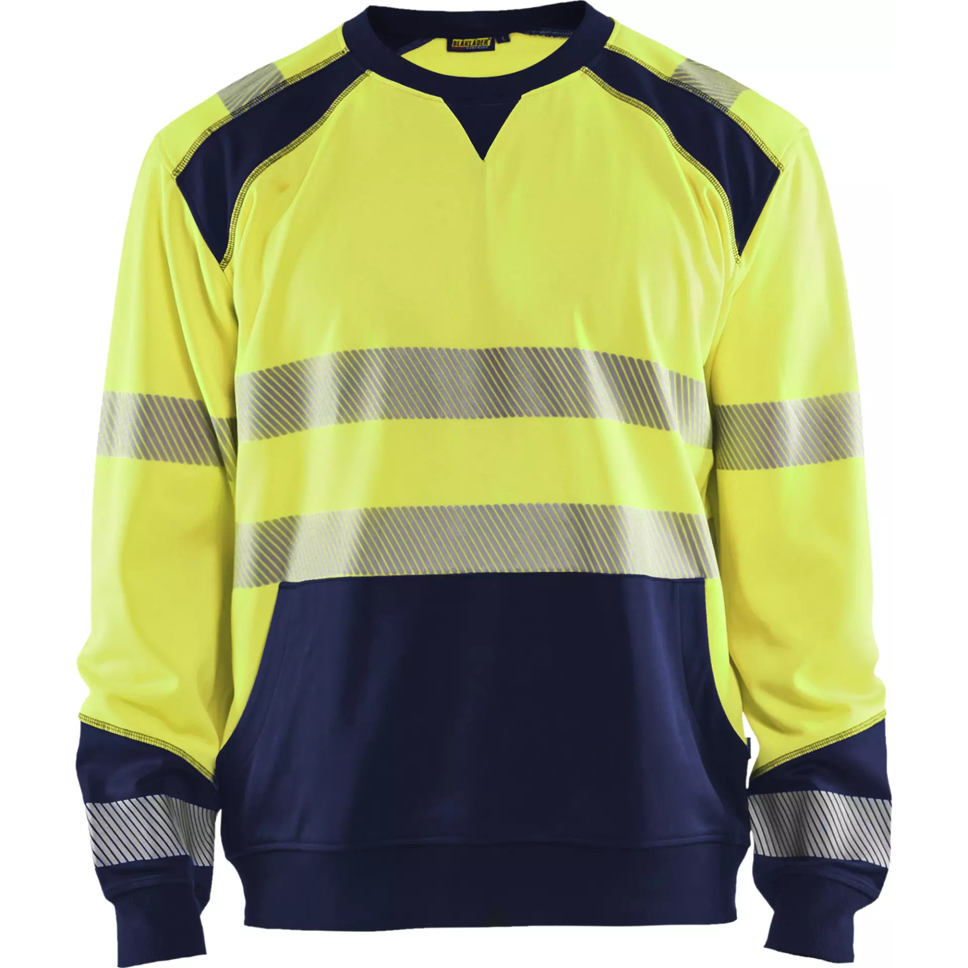 Blåkläder 354125283389, High Vis Sweatshirt, High Vis Yellow/Navy