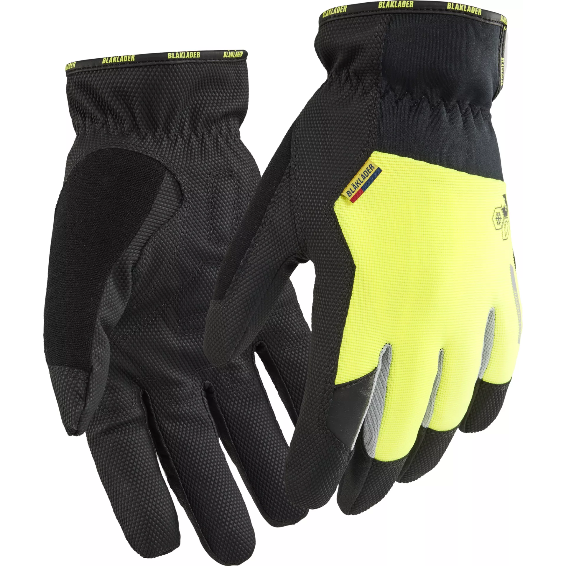 Blåkläder 288114159933, Supreme Strong Winterarbeitshandschuh, Schwarz/Leuchtgelb