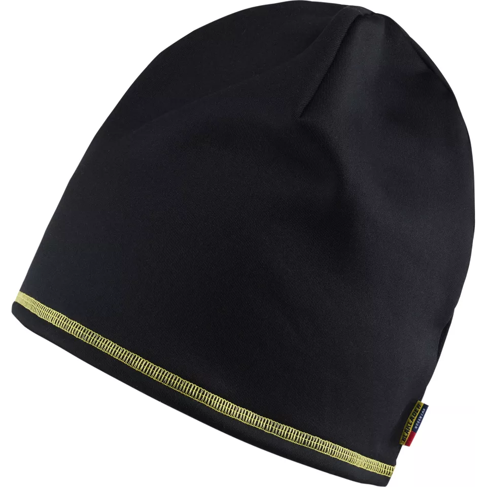 Blåkläder 202325329935, Fleece Beanie, Black/Yellow, image 3, gallery thumbnail