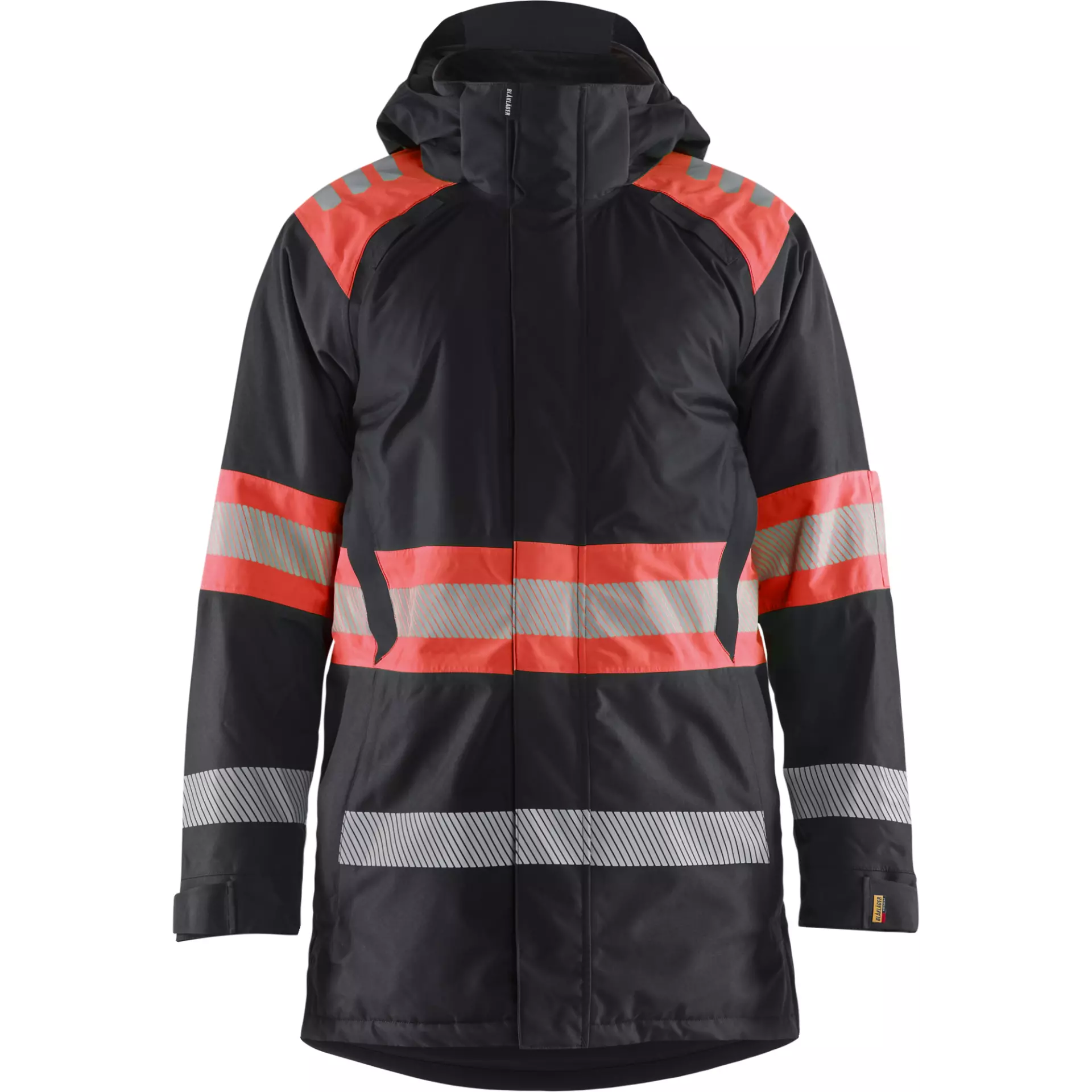 Blåkläder 448519779955, High-Vis Winter Parka, Black/High-Vis Red
