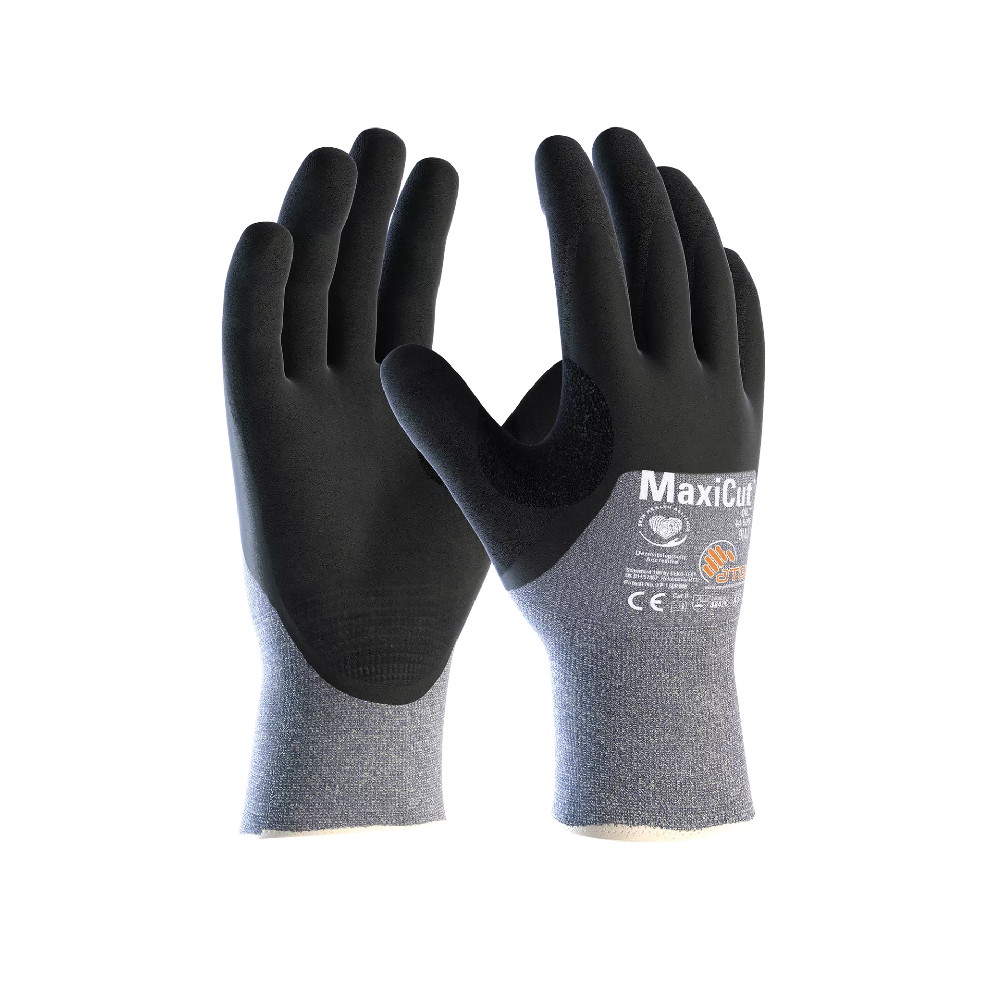ATG 1000308421, MaxiCut Oil 4C 3/4-Handschuhe, Blau Melange