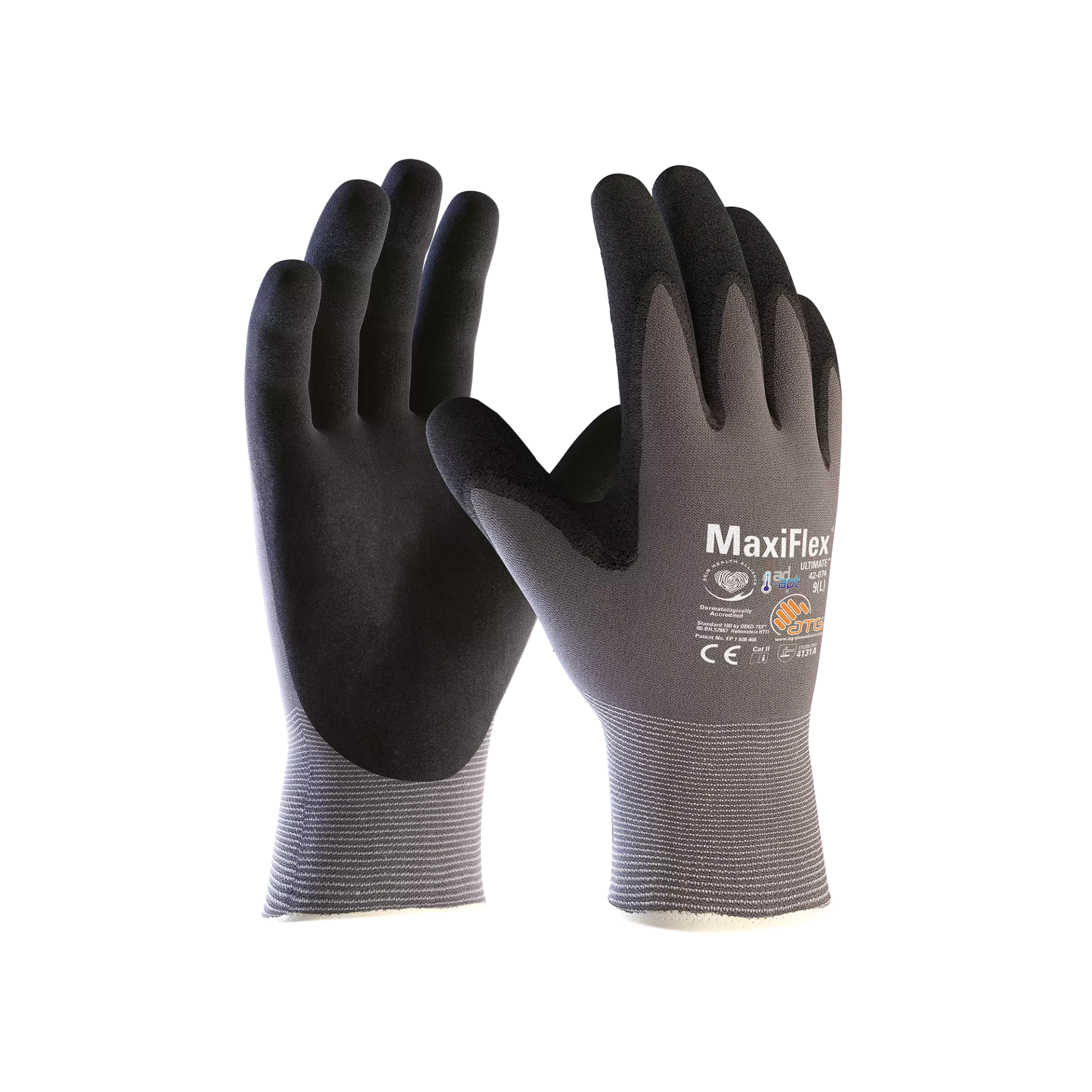 ATG 1000322033, MaxiFlex Ultimate Ad-Apt handskar, grå, image 1