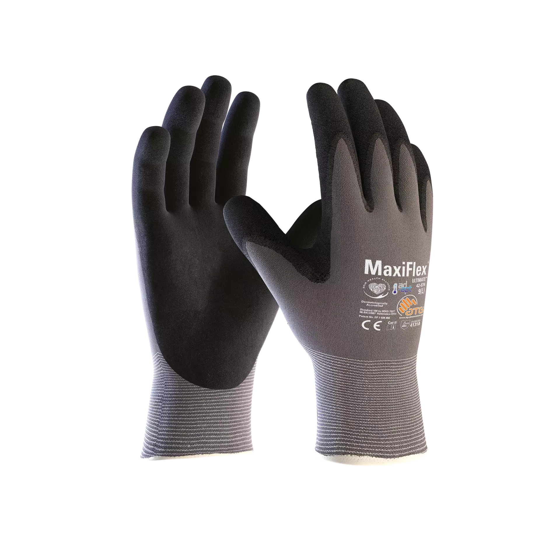 ATG 1000301033, MaxiFlex Ultimate Ad-Apt HT Gloves, Grey