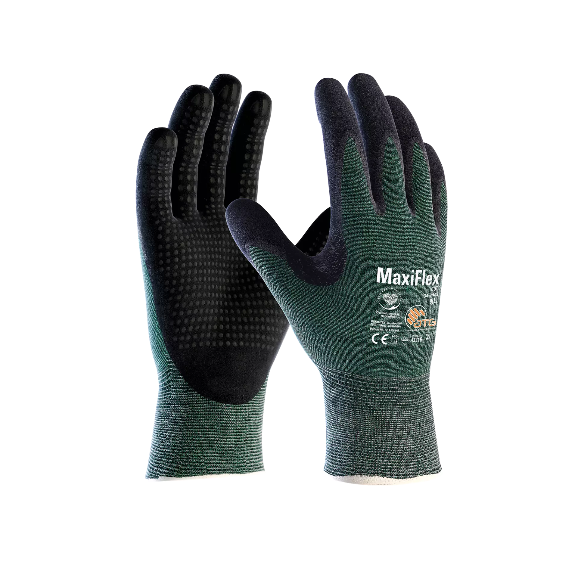 ATG 1000302301, MaxiFlex Cut DT HT 3B Handschuhe, Dunkelgrün