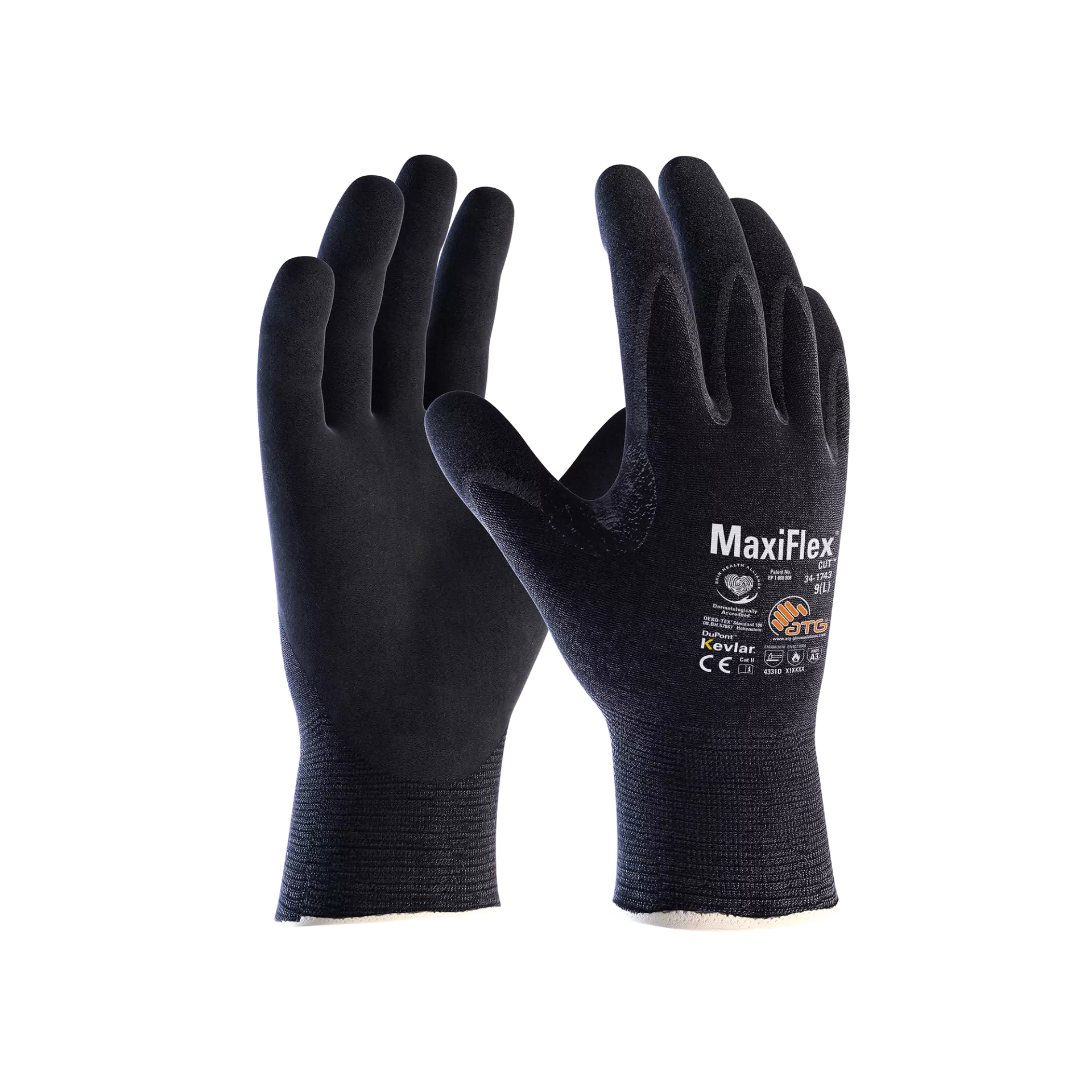 ATG 1000317001, MaxiFlex Cut Kevlar 3D handskar, svarta, image 1