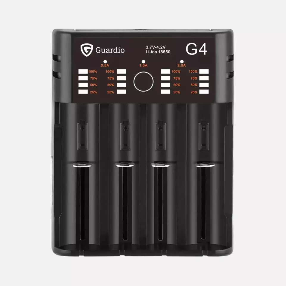 Guardio 1001659001, G4 4-Slot Li-ion Battery Charger, Black, image 1, gallery thumbnail