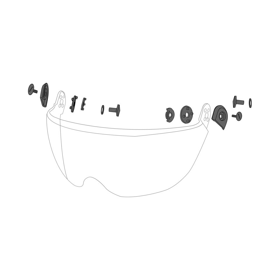 Guardio 1001660001, Theia Helmet Visor Screws, Black, image 1, gallery thumbnail
